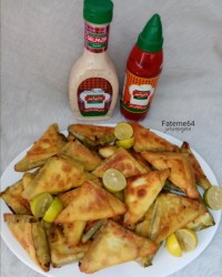 سمبوسه پیتزایی با خمیر یوفکا 