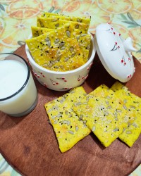 نان ترد سبزیجات و نان کدو حلوایی