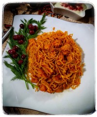 ماکارونی با مرغ 