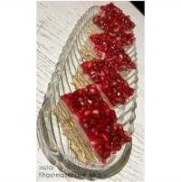 #کیک _یخچالی_ژله_ انار