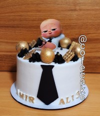 کیک بچه رییس بادکور شکلات 
