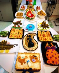 میز شام،، ویارونه بارداری
کیک مرغ،، کشک بادمجون،، دلمه،، کوفته،، بورک،سالاد فصل
