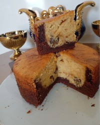 کیک دورنگ گردویی