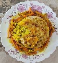 ماش پلو زعفرانی