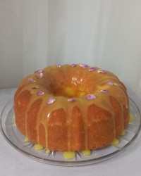 کیک پرتقالی با گاناش