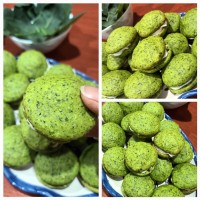 کوکی اسفناج با کرم پنیری