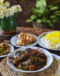 مرغ اسفناج پهلو 