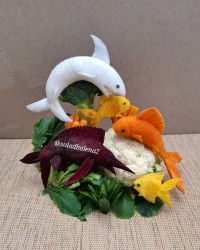 ماهی با سبزیجات