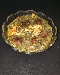 خورش آلواسفناج مرغ