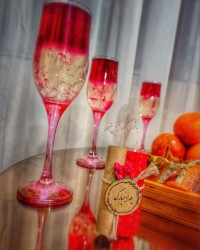 ژله حباب دار اناری