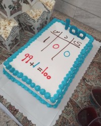 کیک جشن عدد ۱۰۰