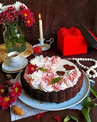 تارت کیک قهوه شکلاتی