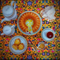 کیک گلاب وزعفران