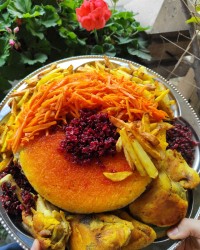 زرشک پلو مرغ