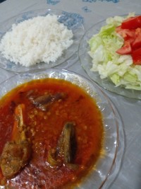 چلو قیمه بادمجان.