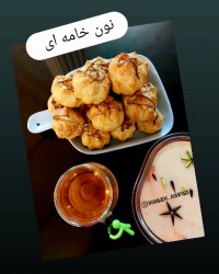 نان خامه ای+رولت سوئیسی +کیک یزدی
با دستور لیلاجان(مه یاس)