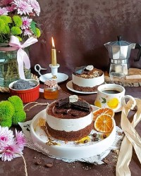 چیزکیک قهوه-شکلاتی 