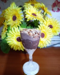 دسر بیسکوییتی شکلات و نارگیل