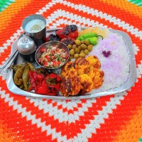 کتلت مرغ با برنج