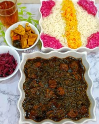 خورش آلو اسفناج