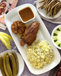 شوید پلو با ماهیچه