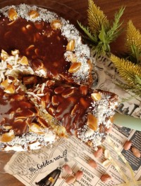 تارت کیک بادام زمینی و کارامل