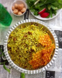 باقلا پلو با گوشت 