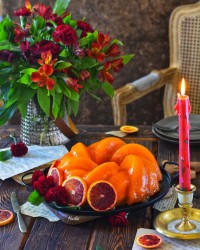 کیک پرتقال با روکش ژله ای
