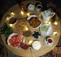 سفره افطار دو نفره منو دخترم
