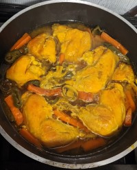 خوراک مرغ زعفرونی
