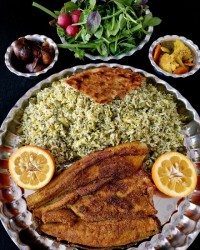 سبزی پلو با ماهی
