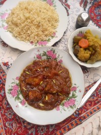 چلو گوشت بوقلمون