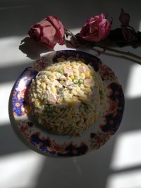 سالاد ماکارونی با ژامبون