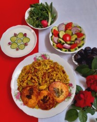 باقالی پلو با گوشت
چرخکرده