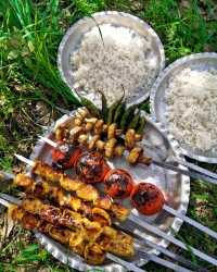 جوجه کباب زعفرانی