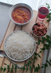 خورش قیمه با مرغ