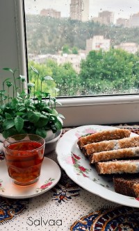 کیک مکرون نارگیلی