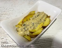 #سیب زمینی _با_سس_قارچ????