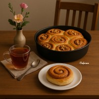 نان رول دارچینی