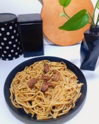اسپاگتی اسفناج وقارچ