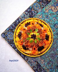 عدس پلو مخلوط
