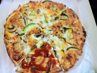 .پیتزا ی مرغ و قارچ. 