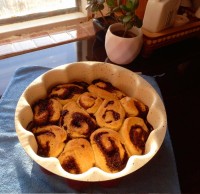 رول دارچینی فوری بدون تخم مرغ