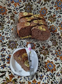 کیک موز و گردو کافی شاپی