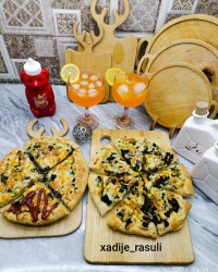 پیتزای قارچ و مرغ 