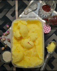 بستنی سنتی زعفرانی