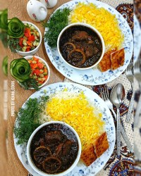 قورمه سبزی با مرغ