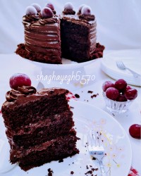 کیک دارک‌ چاکلت کافی شاپی