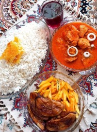 چلو گوشت بوقلمون
