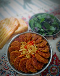 کتلت مرغ با سبزیجات